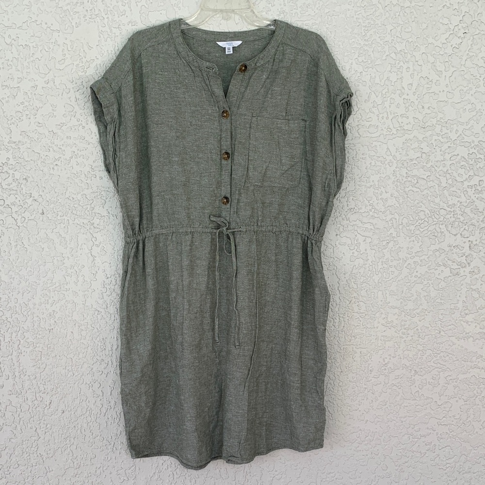 Time and Tru Olive Green linen blend dress size XXL/20